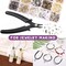 1501 Pieces 6 Colors 4 Styles Brass Tube Crimp Beads with Bead Crimping Pliers Kit, Including Brass Tube Crimp Beads & Crimp Beads Knot Covers & Wire Guardians & Iron Bead Tips Knot Covers